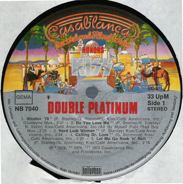 Kiss : Double Platinum (2xLP, Comp)