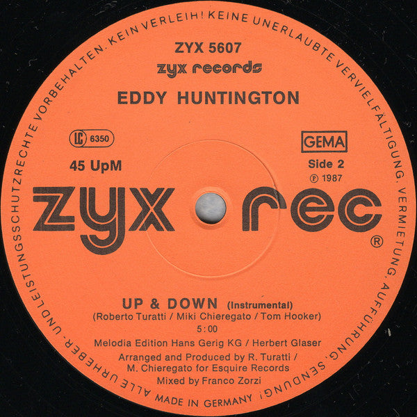 Eddy Huntington : Up & Down (12", Maxi)