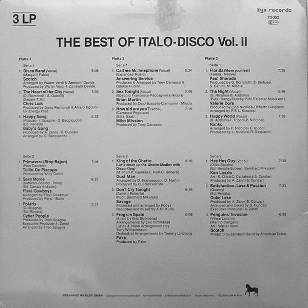 Various : The Best Of Italo-Disco Vol. 2 (3xLP, Comp, Bla)