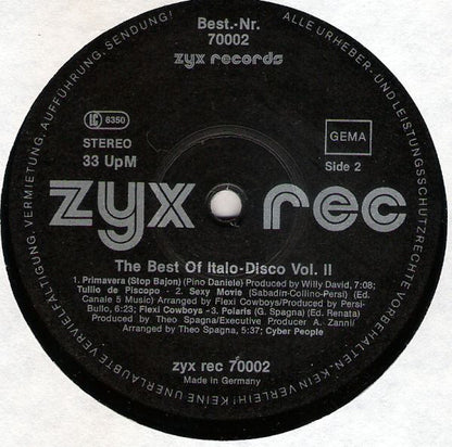 Various : The Best Of Italo-Disco Vol. 2 (3xLP, Comp, Bla)