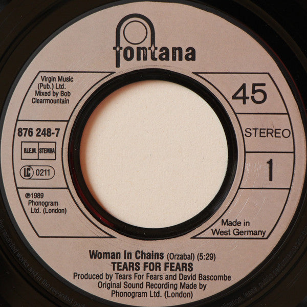 Tears For Fears : Woman In Chains (7", Single)