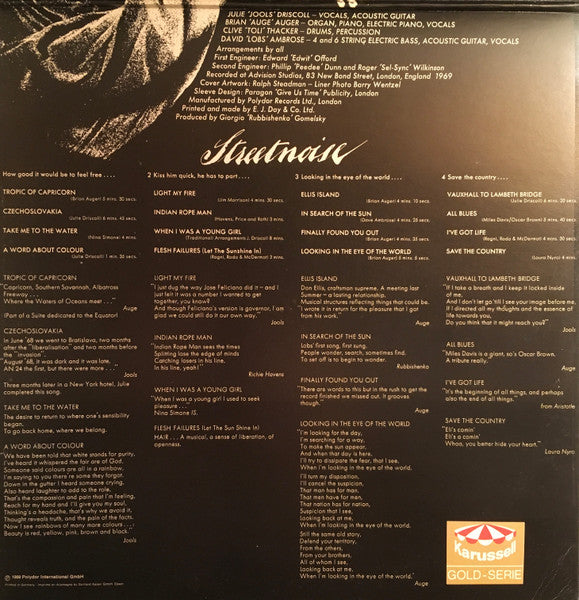 Julie Driscoll, Brian Auger & The Trinity : Streetnoise (The Original) (2xLP, Album, RE, Gol)