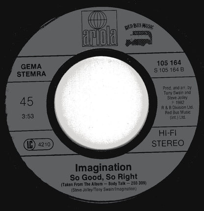 Imagination : Changes (7", Single)