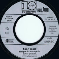 Anne Clark : Our Darkness / Sleeper In Metropolis (7", Single)