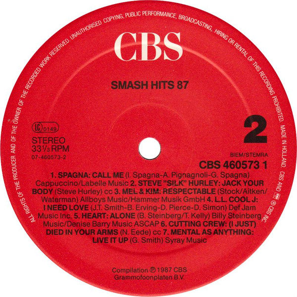 Various : Smash Hits '87 Der Flotteste Dreier Des Jahres (3xLP, Comp)