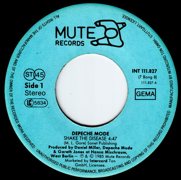 Depeche Mode : Shake The Disease (7", Single)