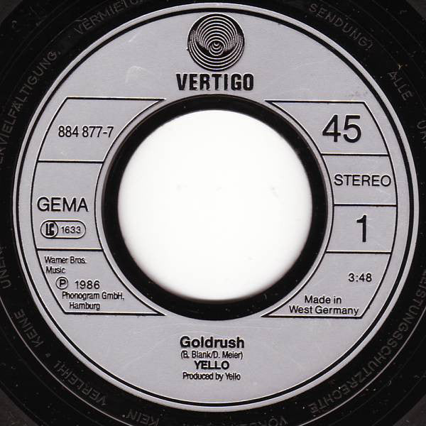 Yello : Goldrush (7", Single)