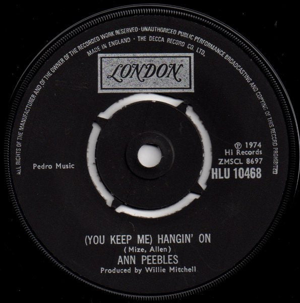 Ann Peebles : (You Keep Me) Hangin' On (7", Single)