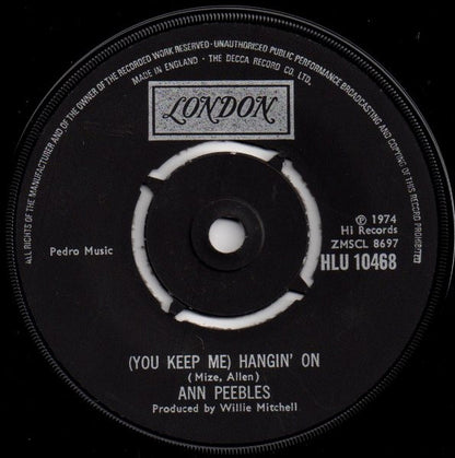 Ann Peebles : (You Keep Me) Hangin' On (7", Single)