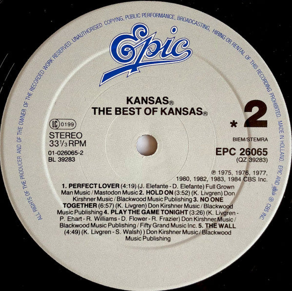 Kansas (2) : The Best Of Kansas (LP, Comp, RE, RM)