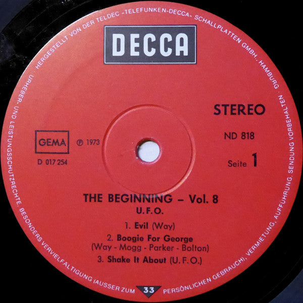 UFO (5) : The Beginning Vol. 8 (LP, Comp)