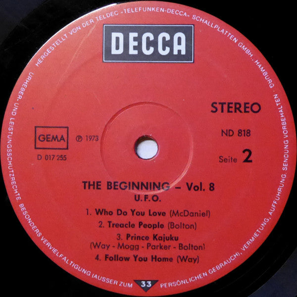 UFO (5) : The Beginning Vol. 8 (LP, Comp)