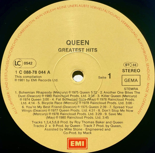Queen : Greatest Hits (LP, Comp)