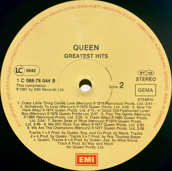 Queen : Greatest Hits (LP, Comp)