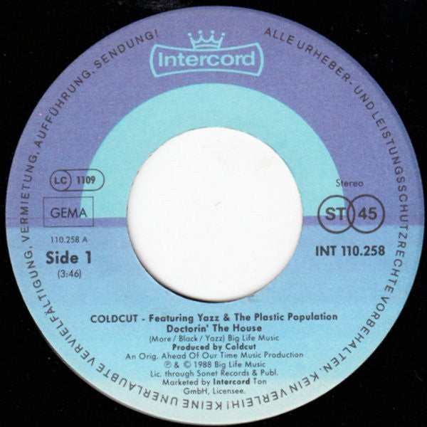 Coldcut : Doctorin' The House (7", Single)