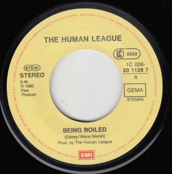 The Human League : Being Boiled / Circus Of Death (7", Single, RE)