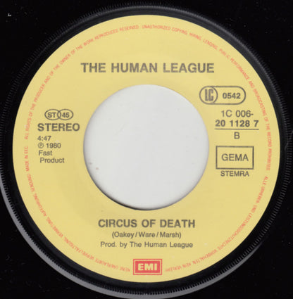 The Human League : Being Boiled / Circus Of Death (7", Single, RE)