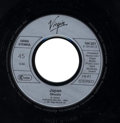Japan : Ghosts (7", Single)