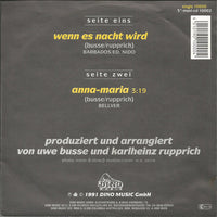 Uwe Busse : Wenn Es Nacht Wird (7", Single)