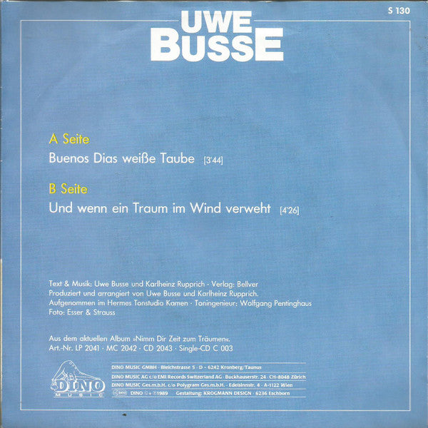 Uwe Busse : Buenos Dias Weisse Taube (7", Single)