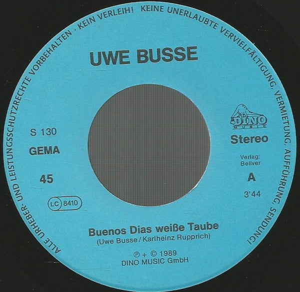Uwe Busse : Buenos Dias Weisse Taube (7", Single)