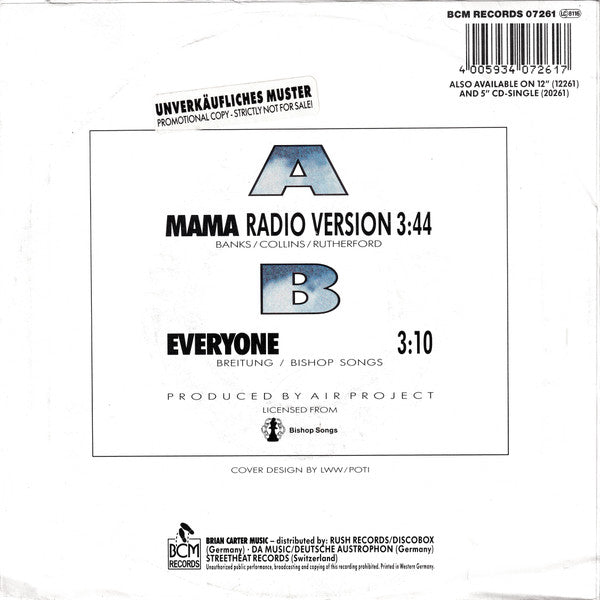 Air Project : Mama (7", Single)