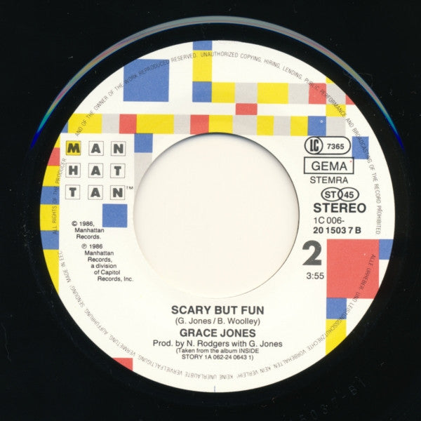 Grace Jones : I'm Not Perfect (But I'm Perfect For You) (7", Single)