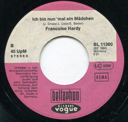 Francoise Hardy* : Frag' Den Abendwind / Ich Bin Nun 'Mal Ein Mädchen (7", Single)