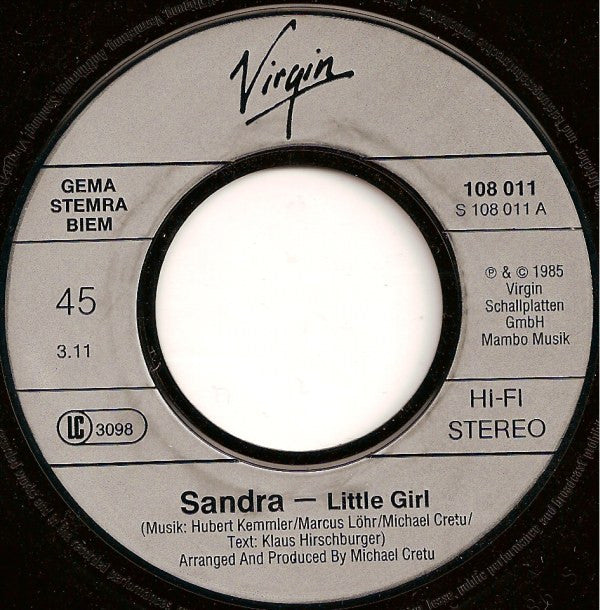 Sandra : Little Girl (7", Single)