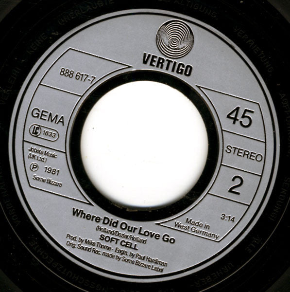 Soft Cell : Tainted Love (7", Single, RE)