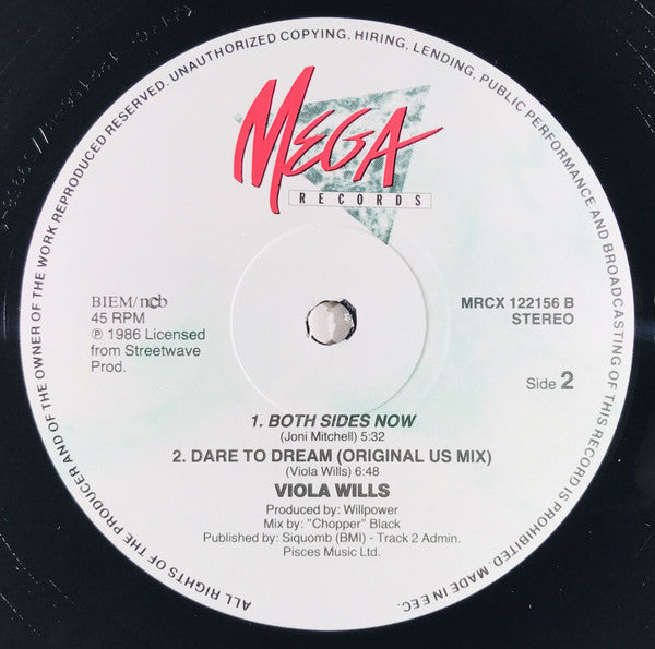 Viola Wills : Dare To Dream (12", Maxi)