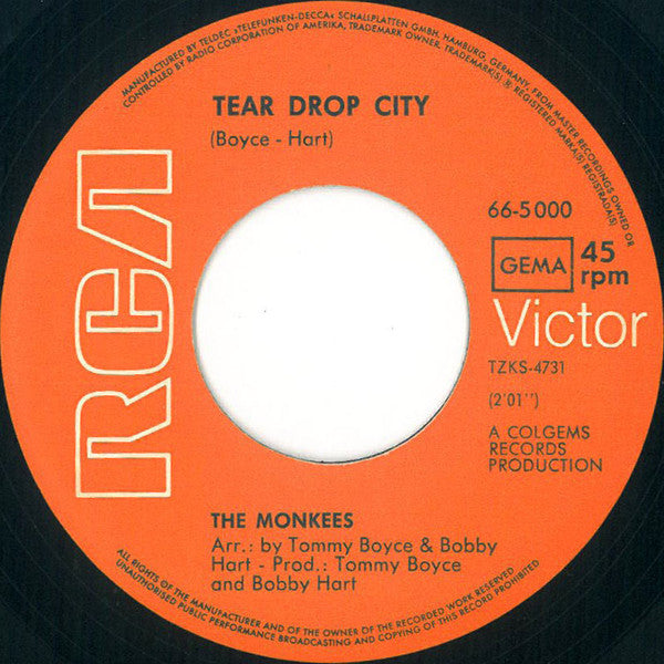 The Monkees : Tear Drop City (7", Single)