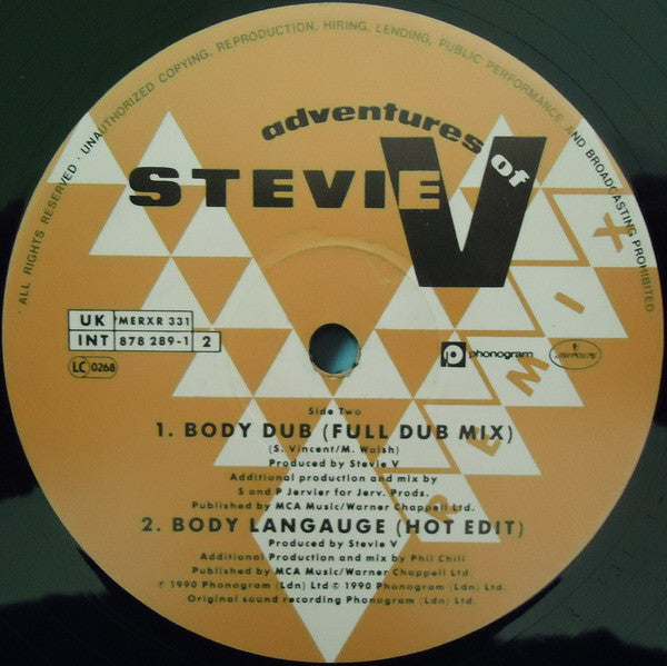Adventures Of Stevie V. : Body Language (Remix) (12")