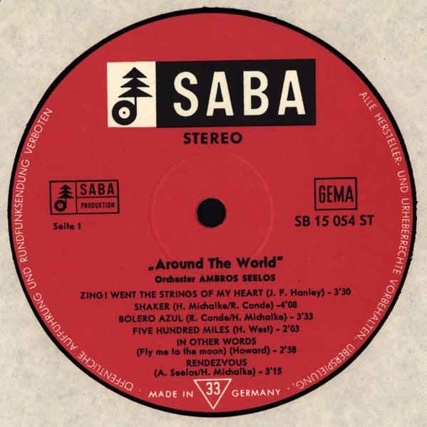 Ambros Seelos : Around The World (LP, Album)