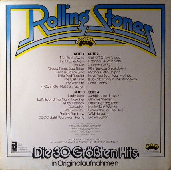 Rolling Stones* : Die 30 Größten Hits In Originalaufnahmen (2xLP, Comp, Mono, Gat)