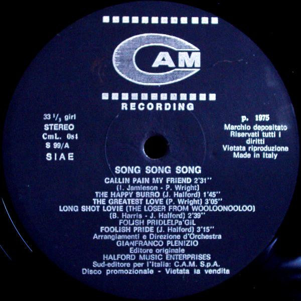 Gianfranco Plenizio : Song Song Song (LP)