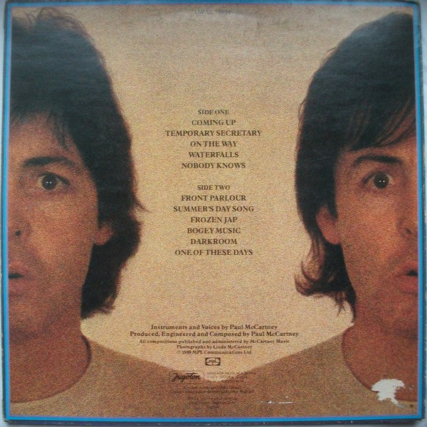 Paul McCartney : McCartney II (LP, Album, Gat)