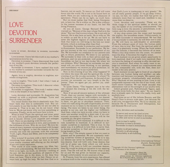 Carlos Santana / Mahavishnu John McLaughlin* : Love Devotion Surrender (LP, Album, Gat)