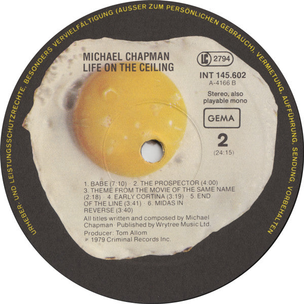 Michael Chapman (2) : Life On The Ceiling (LP, Album)