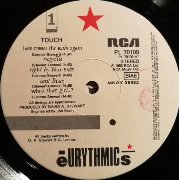 Eurythmics : Touch (LP, Album)