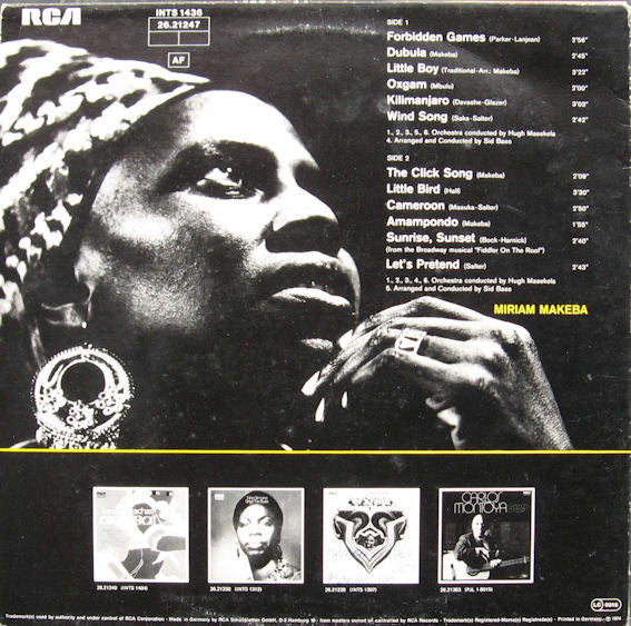 Miriam Makeba : Forbidden Games (LP, Comp, RE)