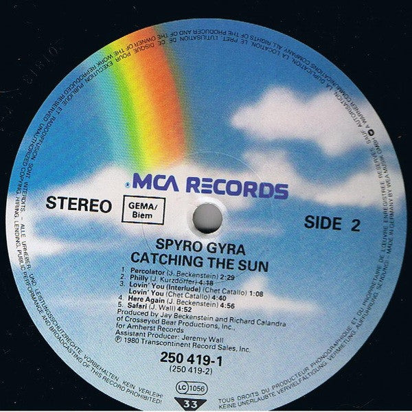 Spyro Gyra : Catching The Sun (LP, Album, RE)