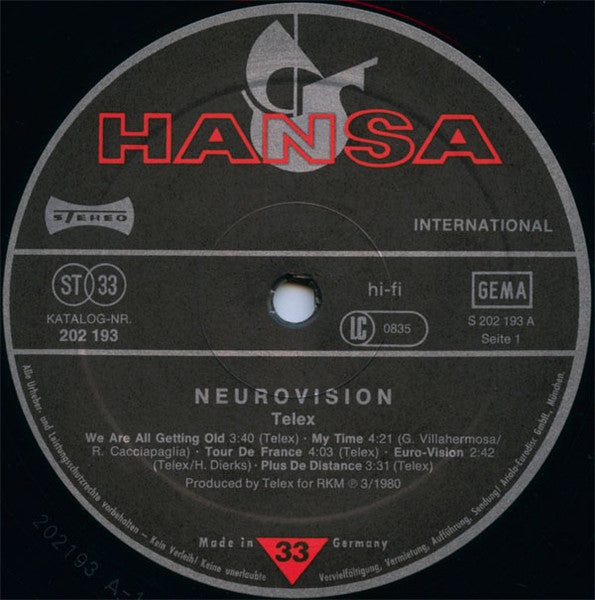 Telex : Neurovision (LP, Album)