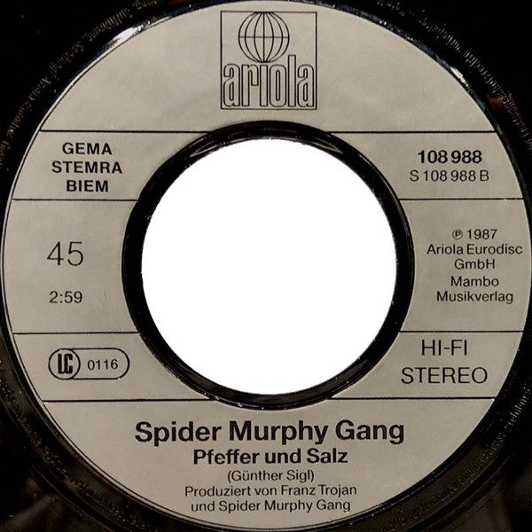 Spider Murphy Gang : So A Nacht (7", Single)