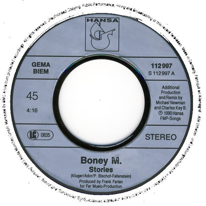 Boney M. : Stories (7", Single)