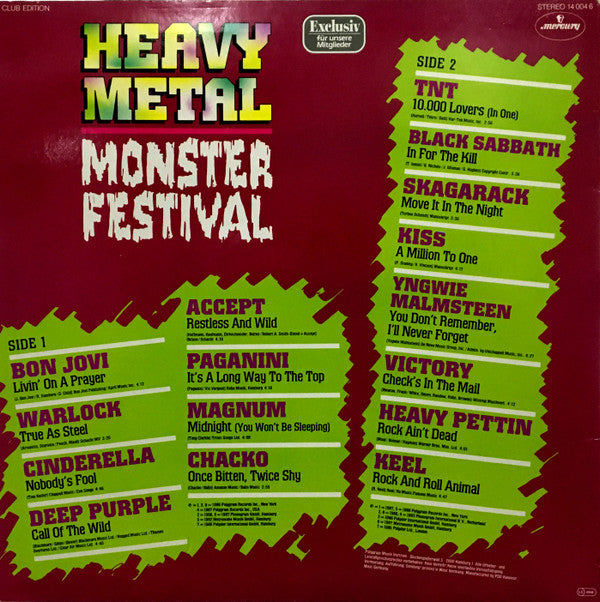 Various : Heavy Metal Monster Festival (LP, Comp, Club)