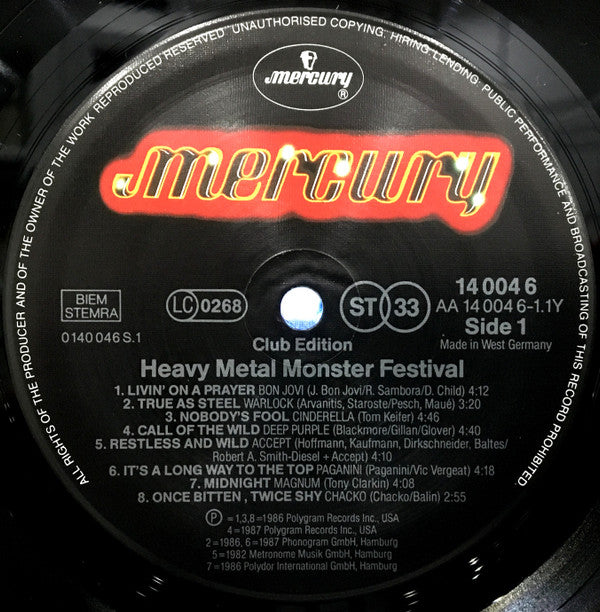 Various : Heavy Metal Monster Festival (LP, Comp, Club)