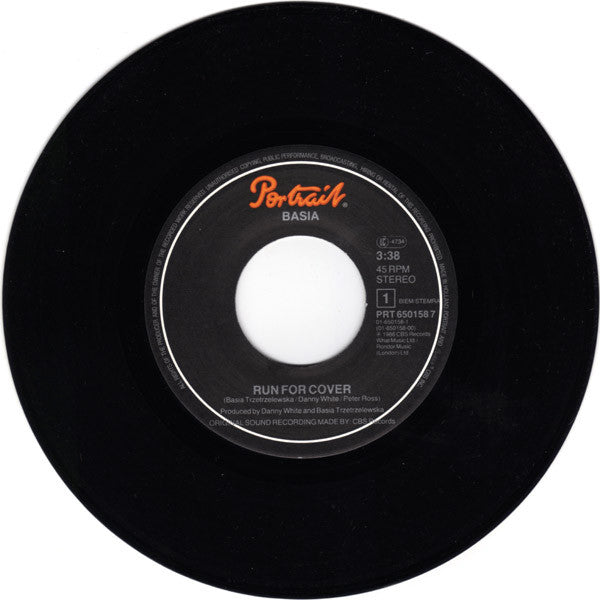 Basia : Run For Cover (7", Single)