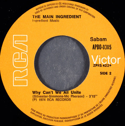 The Main Ingredient : Happiness Is Just Around The Bend (7")