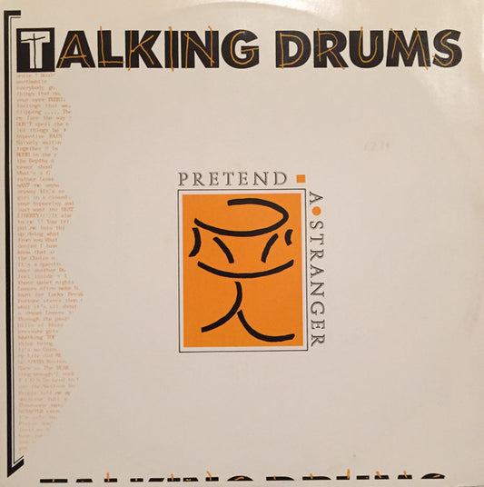 Talking Drums : Pretend A Stranger (12")